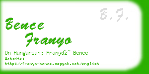 bence franyo business card